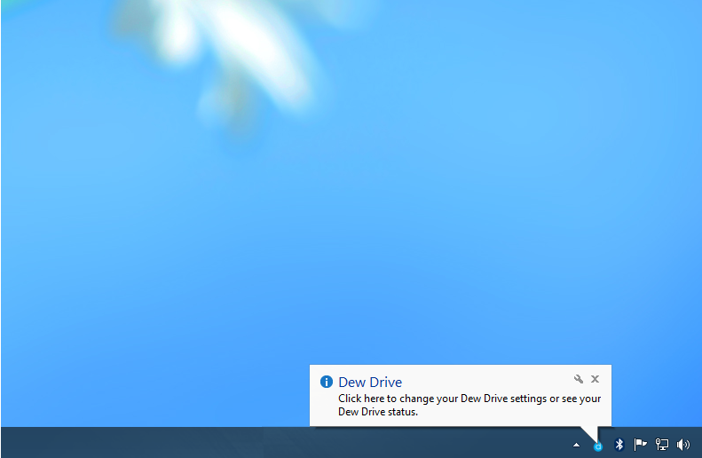  Access Dewdrive directly through your task bar